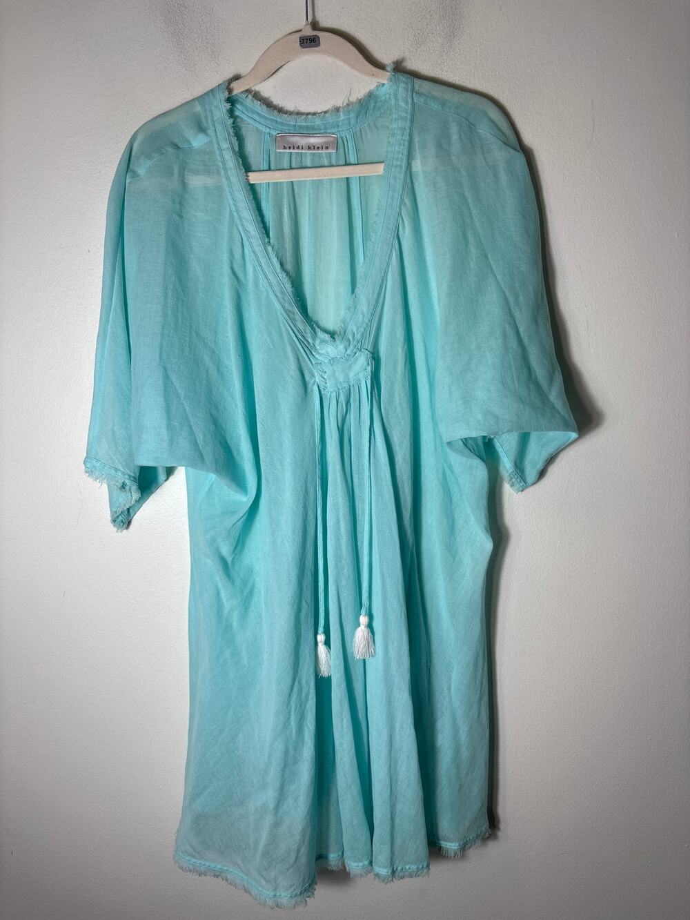 Heidi Klein Aqua Cover Up Dress Sz M/L